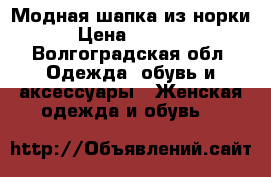 Модная шапка из норки › Цена ­ 4 000 - Волгоградская обл. Одежда, обувь и аксессуары » Женская одежда и обувь   